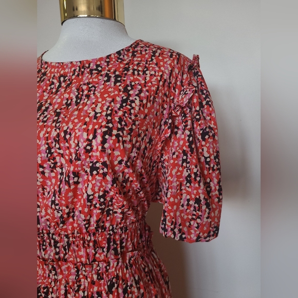 Topshop - Ruffled Open Back Dress - Size 12 - Picture 6 of 15